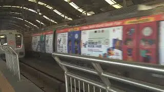 METRO TRAIN RUNNING AT FULL SPEED🚇 | DELHI METRO VIEW#Metro #DelhiMetro #travel #Vlog#delhi #metro