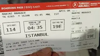 MANILA TO ISTANBUL FLIGHT