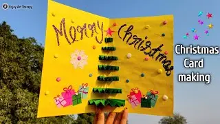 DIY Christmas Card Making 🎄 || Christmas Greeting Card Making || Merry Christmas Card