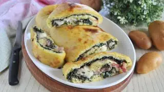 ROTOLO DI PATATE FARCITO con spinaci e prosciutto