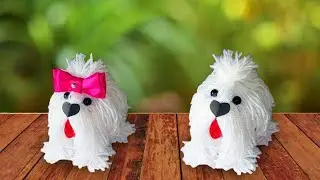 How to make DIY yarn/wool dog From waste bottle at home #Short
