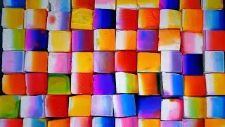 ASMR &bull; 70 Crunchy Dyed Cubes &bull; Qrunchy Gworl 1 Year Anniversary Celebration Crush 🎉🥳