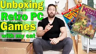 Unboxing Retro (big box) PC Games with my Cat!