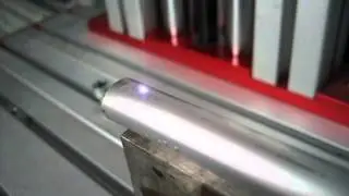 Лазерная гравировка анодированной алюминиевой трубы. Твердотельный Лазер nanoVIS Automator.