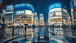 Tokyo Rainy Nights 🌧️ | Ambient Music & City Rain Sounds for Study, Relax & Focus | 東京 雨 夜 アンビエント