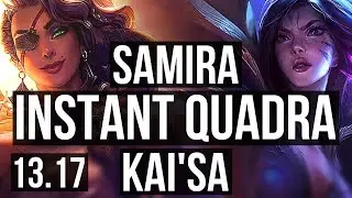 SAMIRA & Anivia vs KAI'SA & Rakan (ADC) | Instant Quadra, 400+ games | KR Master | 13.17