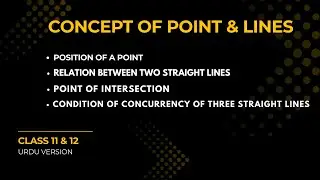 Position of point, Relation of two straight lines, Point of intersection, Hindi, Urdu, Class 11 & 12