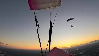 Josh canopy after wingsuit jump