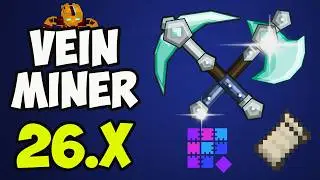 Minecraft 1.21.11 VEINMINER MOD - how to use (Spotlight) ( Fabric & Quilt & Datapack)