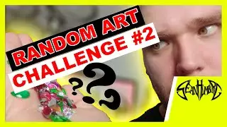 RANDOM ART CHALLENGE #2: Today we make art out of 5 random items again...round 2