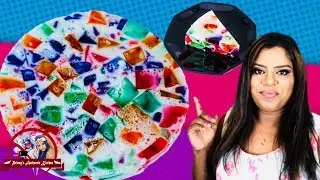 Broken Glass Jelly Pudding | How To Make Easy Tasty Jello Pudding | தமிழ்