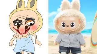 LABUBU - Put on Your Sunglasses and Enjoy The Summer Vibes With LABUBU Drawing Meme | Funny Video  
