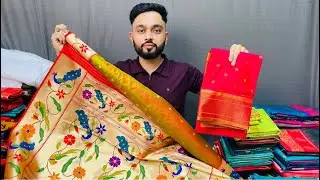 Shubham paithani yeola |soft silk collection | fancy colours new design #paithani #saree