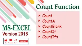 #excel count, counta, countblank, countif and countifs function with example specially for beginner