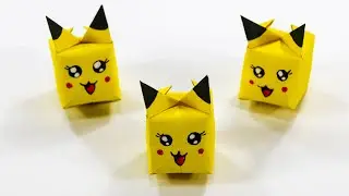 Origami Pikachu Pok&eacute;mon - How to make paper - Pikachu Paper Folding / Paper Crafts