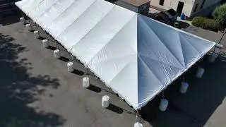 40x90 Commercial Tent set up by Party Rental Creation