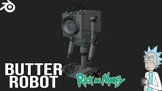 Butter Robot - Rick and Morty (1/3) Modeling - Blender 2.9