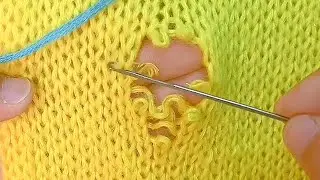 How to Quickly and Invisible Repair a Hole in a Knitted Sweater at Home Yourself