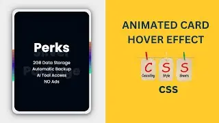 How to Create an Animated Card Hover in CSS | CSS Animation | CSS Card Hover