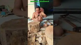 Crafting a Traditional Wooden Drum from Scratch 7 #shorts #crafting #traditionalcrafts #woodendrum