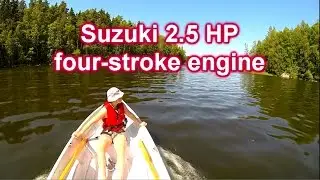 Suzuki 2.5 HP four stroke engine 8.7.2014 finnische Seen Финские озера