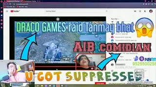 Draco games raid on AIB comidian Tanmay bhat first time in pubg