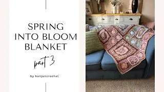 Spring Into Bloom Crochet Blanket Large Square