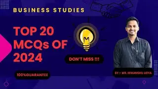 Business Studies 2024 MCQs Solved | MCQ Solver Video 
