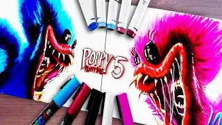 Drawing Huggy Wuggy & Kissy Missy (Poppy Playtime: Chapter 5 &ndash; Broken Things). CunsArt