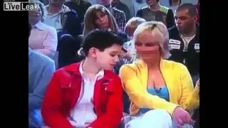 Boy Caught Looking At Reporters Chest.