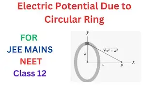 Electric potential due to circular ring || Electric potential due to ring class 12 || JEE || NEET