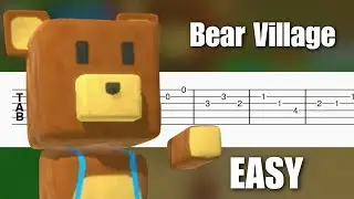 Bear Village - SUPER BEAR ADVENTURE - EASY Guitar Tab Tutorial 