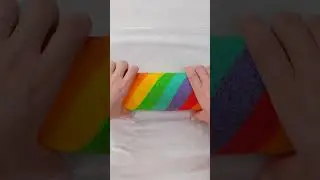 Easy Rainbow Roll Cake Tutorial. #sweettime #shorts