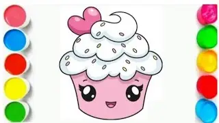 How To Draw Cupcake  🍰 🎂 Drawing Very Easy|| Cake Drawing Easy Step By Step|| Cake Drawing||