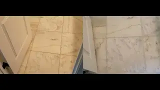 Marble Floor, regrouting, cleaning, and polishing. AMAZING TRANSFORMATION!