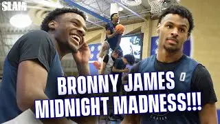 Bronny & Bryce James SHOW OFF at Midnight Madness with LeBron Courtside! 👑