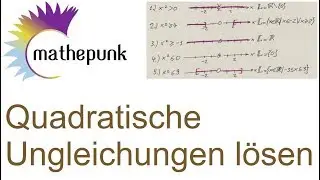 Quadratische Ungleichungen lösen