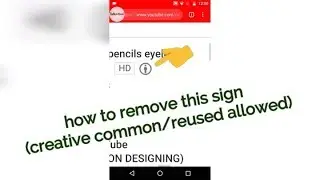 How to remove creative common sign from viedo