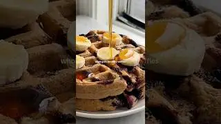 Fluffy Whole Grain Blueberry Waffles - RECIPE IN CAPTION #waffle #healthybreakfast #veganrecipes