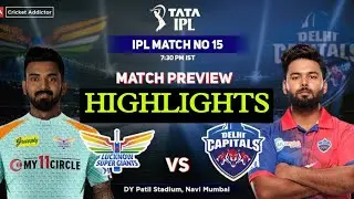 IPL 2022 match 15|| full match today highlights  LSG vs DC #ipl_2022_highlights