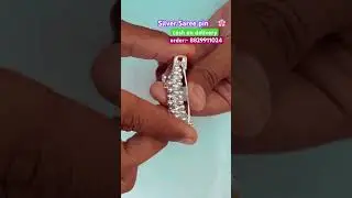 new latest designer silver saree pin 🌸🧷 , with 67% discount #shorts #jewellery