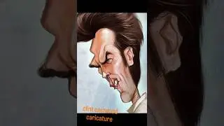 This is my latest caricature, the legend Clint Eastwood #clinteastwood #spaghetiwestern