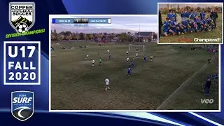 Highlights (U17 Fall '20) Copper Mountain SP 04 vs Surf 04 SR - Veo