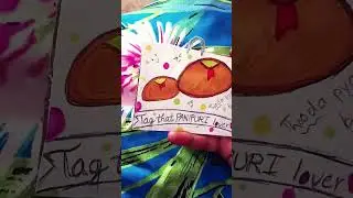 gift for panipuri lovers#handmade#panipuri#frame#with#materials#gum, cardboard,thread, colour 😄