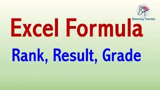 Excel Formulas tamil (Rank, Result, Grade)