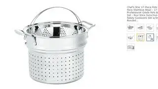 Chef&rsquo;s Star 17-Piece Pots & Pans Stainless Steel - 17 Piece Professional Grade Pots