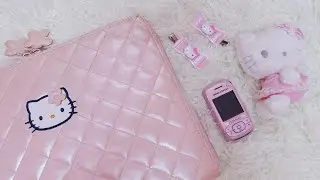 Vintage Hello Kitty Document Case Bag | Unboxing & Cleaning 🧼🎀 | doaniverse☆