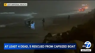 4 killed, 5 rescued after boat capsizes near San Diego beach
