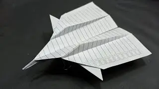 How to Make Notebook Paper Airplane | Paper Blade Airplane | Fast Paper Glider