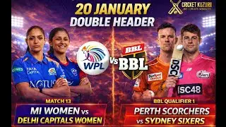 20 January Match Prediction 🔥MI Women vs DC Women | BBL Qualifier 1 Perth vs Sixers